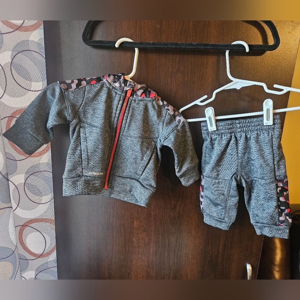Gray And Red Baby Jogger Set